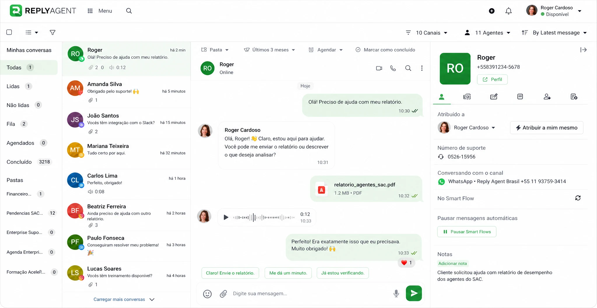 ReplyAgent unified inbox preview