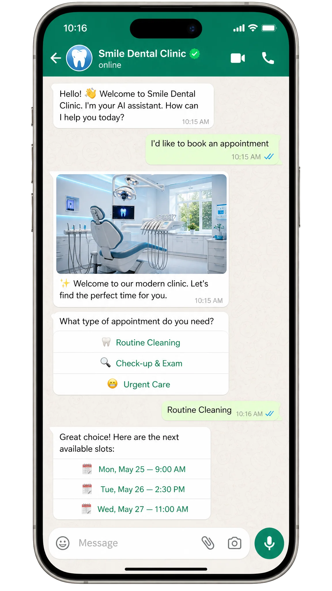 WhatsApp mockup
