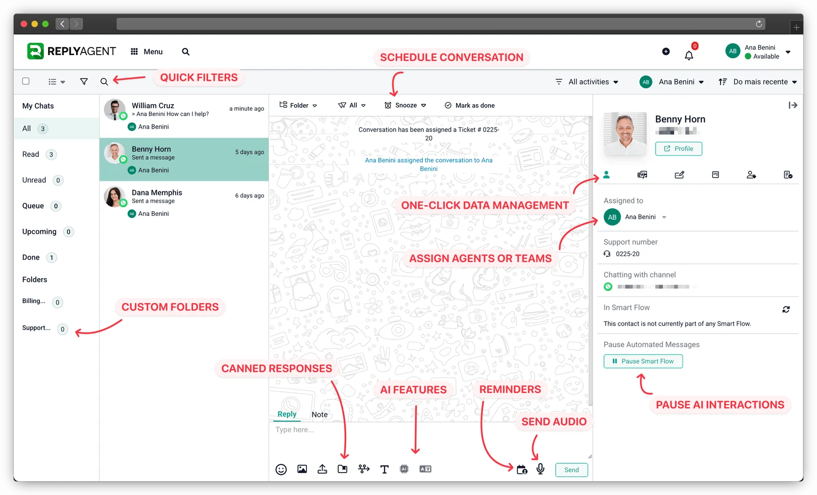 Assistente de IA respondendo em uma conversa do Telegram